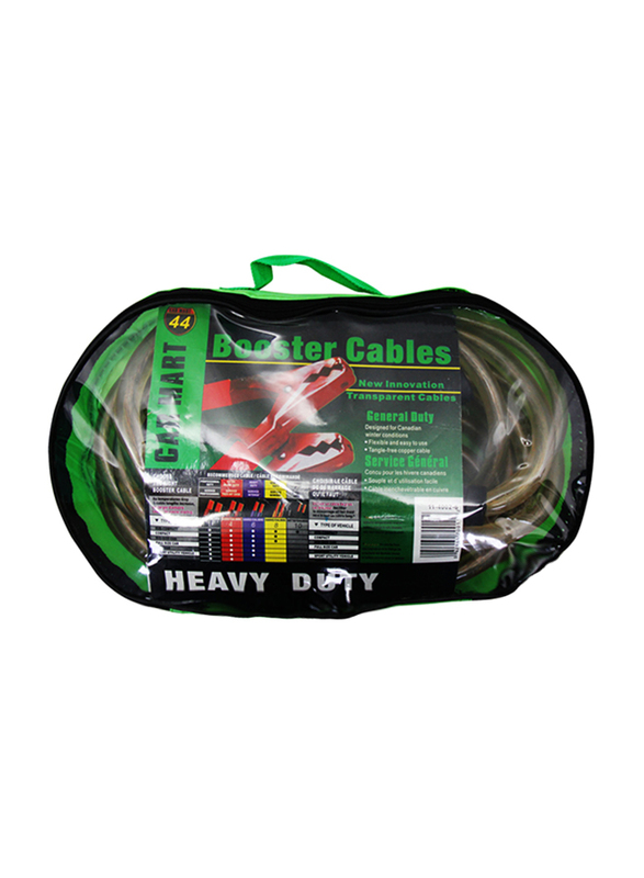 

Car Mart Heavy Duty Booster Jumper Cable, 600 AMP, Clear