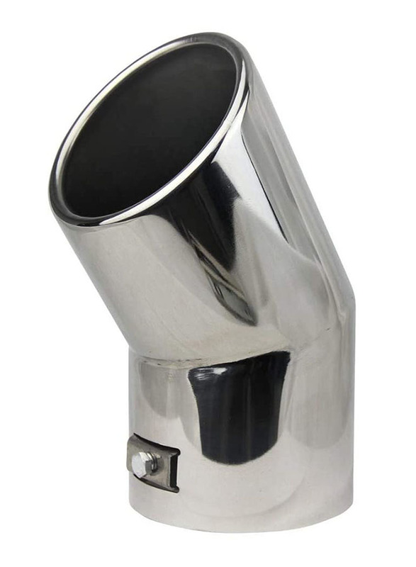 

Car Mart Stainless Steel Exhaust Tailpipe L/C and Universal SUV Muffler, 220 x 101mm, Silver