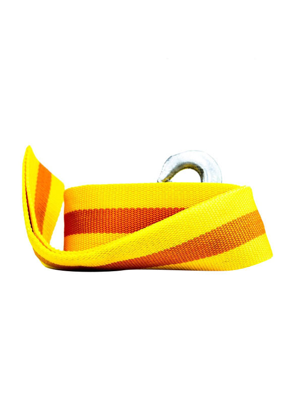 

Car Mart 5 Ton Capacity Tow Rope with Hooks, 5 Meters, Yellow