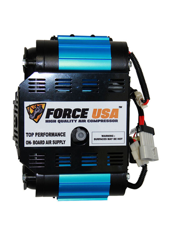 

Force USA Top Performance On Board High Quality Air Compressor Twin Heavy Duty Motor Compressor for 4 X 4, White/Black/Blue