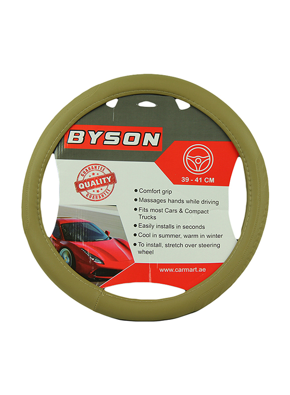 

Byson Inside White Steering Wheel Cover, Large, STC521, Beige