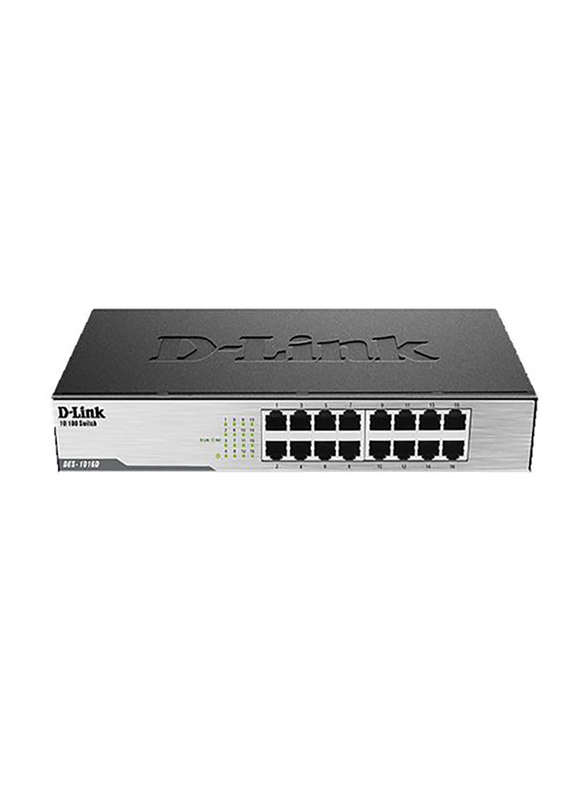 

D-Link 16-Port Fast Ethernet Unmanaged Desktop Switch, DES-1016D, Black