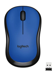 Logitech M220 Silent Wireless Optical Mouse, Blue/Black