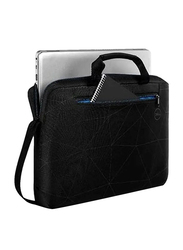 Dell 15.6-inch Essential Leather Laptop Briefcase Bag, Black