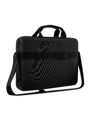 Dell 15.6-inch Essential Leather Laptop Briefcase Bag, Black