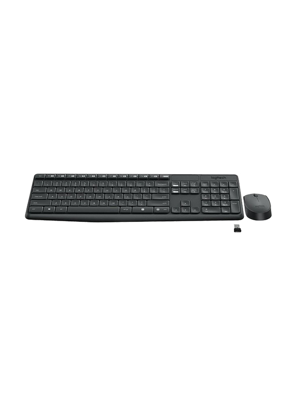 

Logitech MK235 Wireless USB English Keyboard with Mouse Combo Set, Black