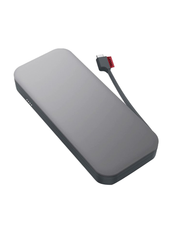 Lenovo Go 20000mAh Wired Fast Charging USB-C Laptop Power Bank, Grey