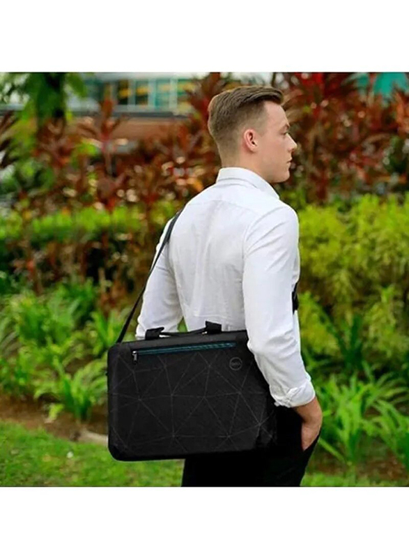 Dell 15.6-inch Essential Leather Laptop Briefcase Bag, Black