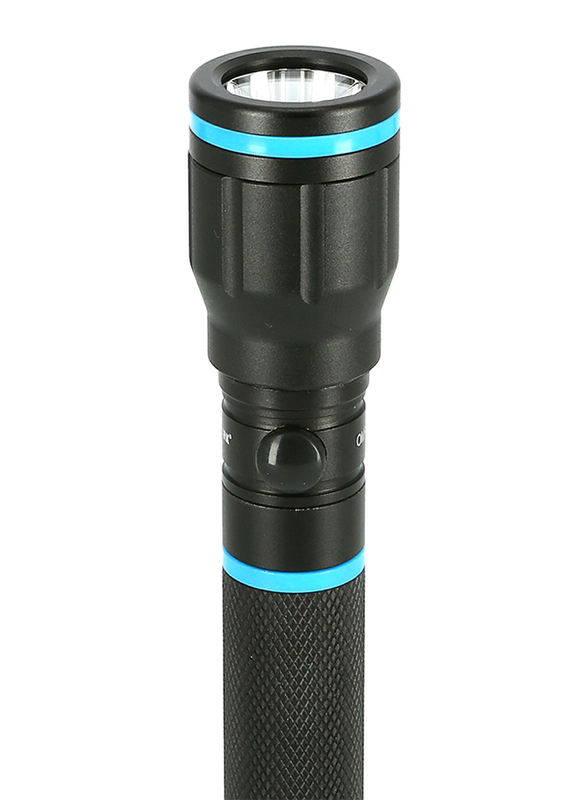 Olsenmark Rechargeable LED Water Proof Flashlight, 152mm, OMFL2657, Black/Blue