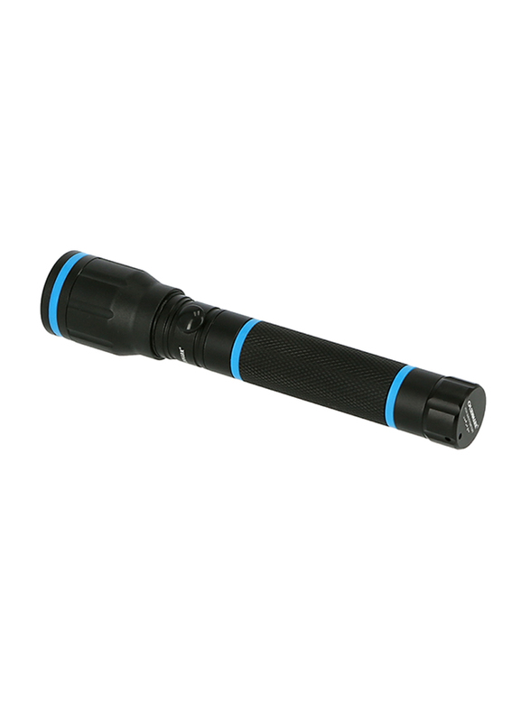 Olsenmark Rechargeable LED Water Proof Flashlight, 152mm, OMFL2657, Black/Blue