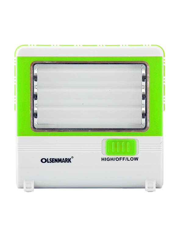 Olsenmark Rechargeable LED Emergency Light, OME2729, Green/White