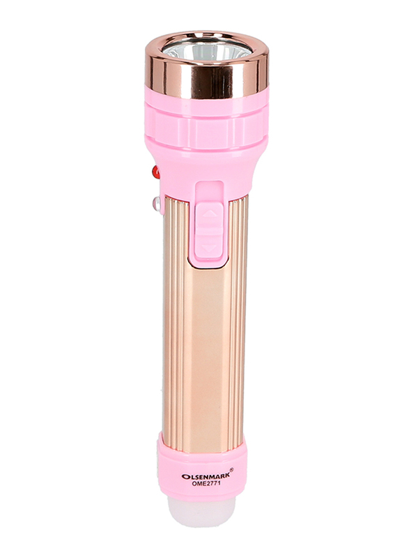 Olsenmark Rechargeable LED Emergency Light, OME2771, Rose Gold/Pink