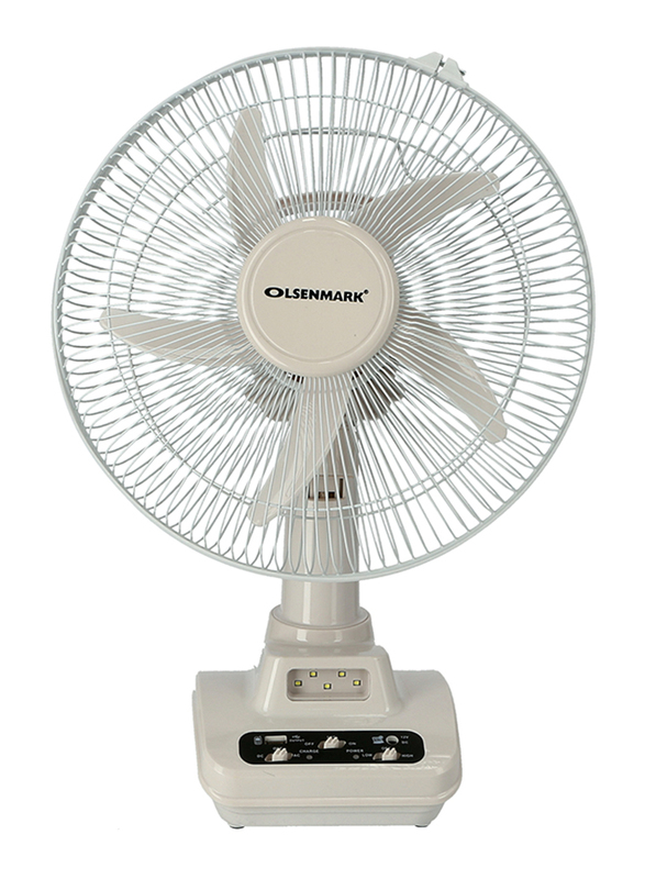 

Olsenmark 12-inch Rechargeable Oscillating Fan, OMF1746, White