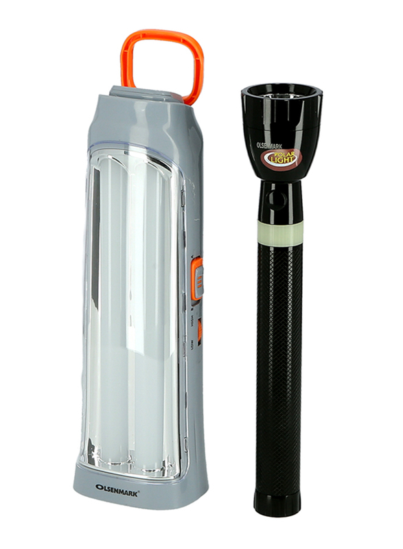 

Olsenmark 2-in-1 Rechargeable LED Emergency & Flashlight, OMEFL2726, Grey