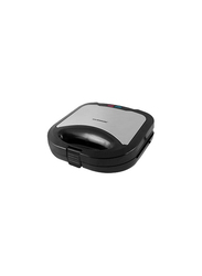 Olsenmark Non-Stick Coated with Overheat Protection Sandwich Maker, 750W, OMGM2321, Silver/Black