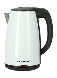 Olsenmark 1.7L Cordless Electric Kettle, 1800W, OMK2207, White