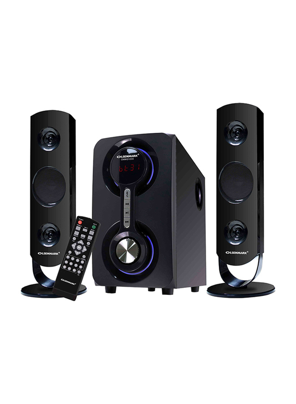 

Olsenmark 2.1 Multimedia Speaker System with Subwoofer and Remote Control, OMMS1188, Black