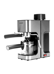 Olsenmark 240ml Multi-Function Cappuccino Maker Coffee Machines, OMCM2342, Silver/Black