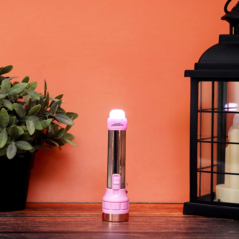Olsenmark Rechargeable LED Emergency Light, OME2771, Rose Gold/Pink