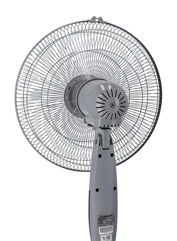 Olsenmark 16-inch Stand Fan with Remote, 60W, OMF1698, Grey