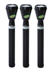 Olsenmark Rechargeable LED Flashlight Set, 3 Piece, OMFL2604, Black/White