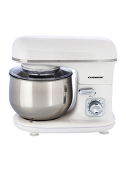 Olsenmark 4-in-1 Stand Mixer with Stainless Steel Bowl, 1100W, OMSM2347, White/Silver