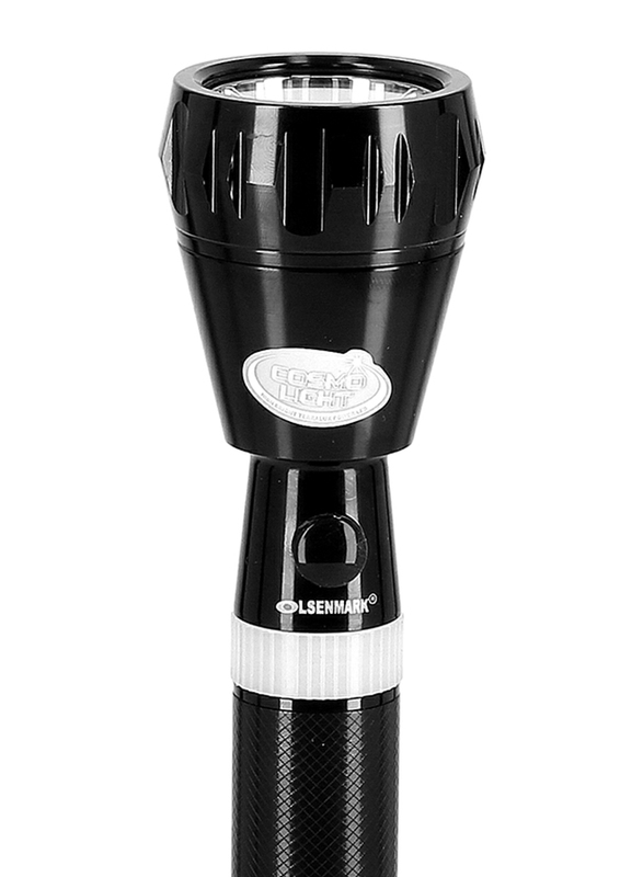 Olsenmark Rechargeable LED Flashlight with Night Glow, OMFL2648, Black/White