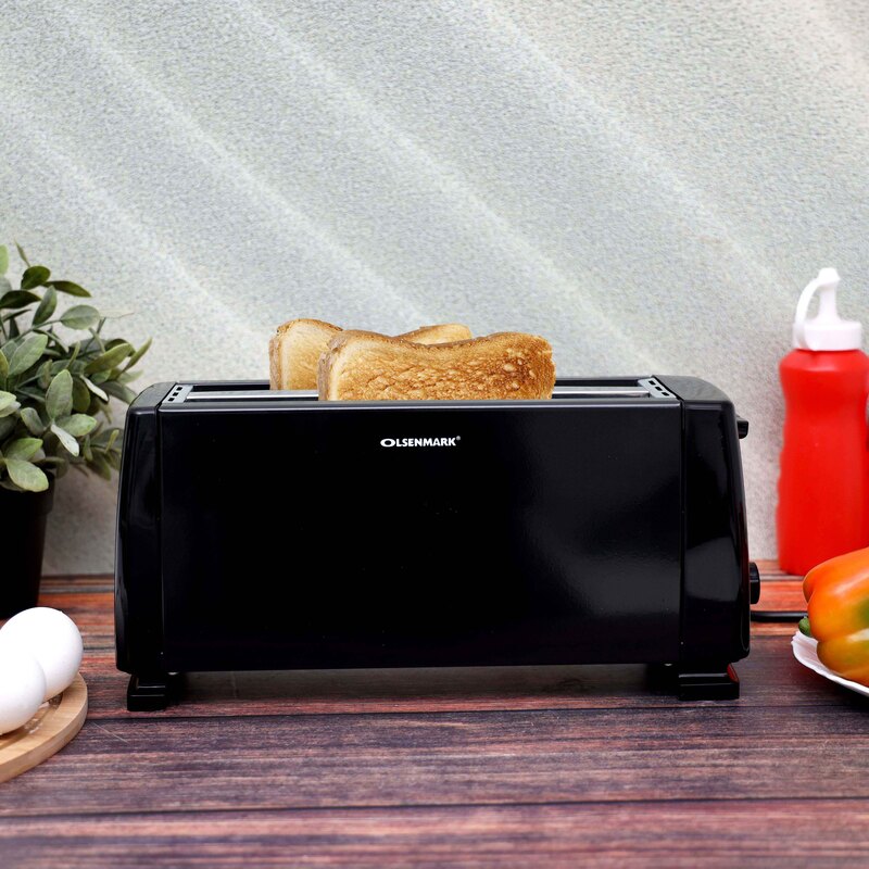 Olsenmark 4 Slices Bread Toaster, OMBT2399, Black