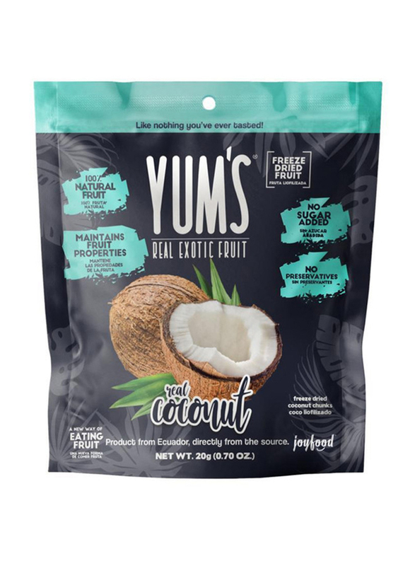 

Yum's Premium Freeze Dried Coconut Fruit, 20g
