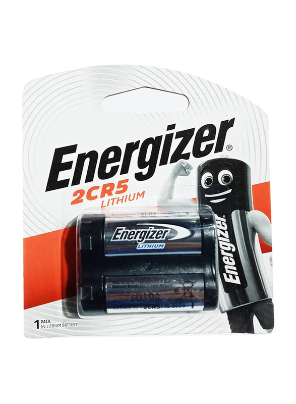 Energizer Ultimate Lithium 6V Batteries, 2CR5BP1, Silver/Black