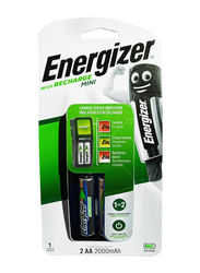 Energizer AA Charger Rechargeable Batteries, 2 Ports, Silver