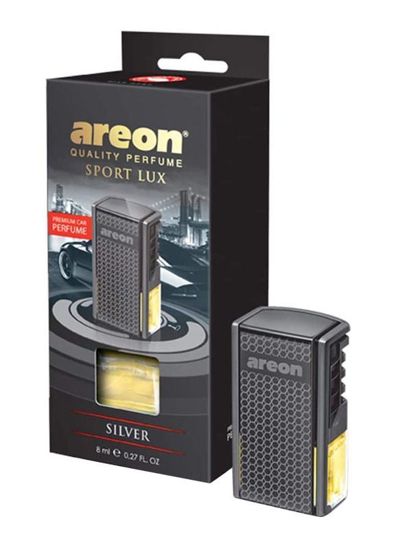 

Areon 8ml Sport Lux Car Vent Air Freshener, Silver