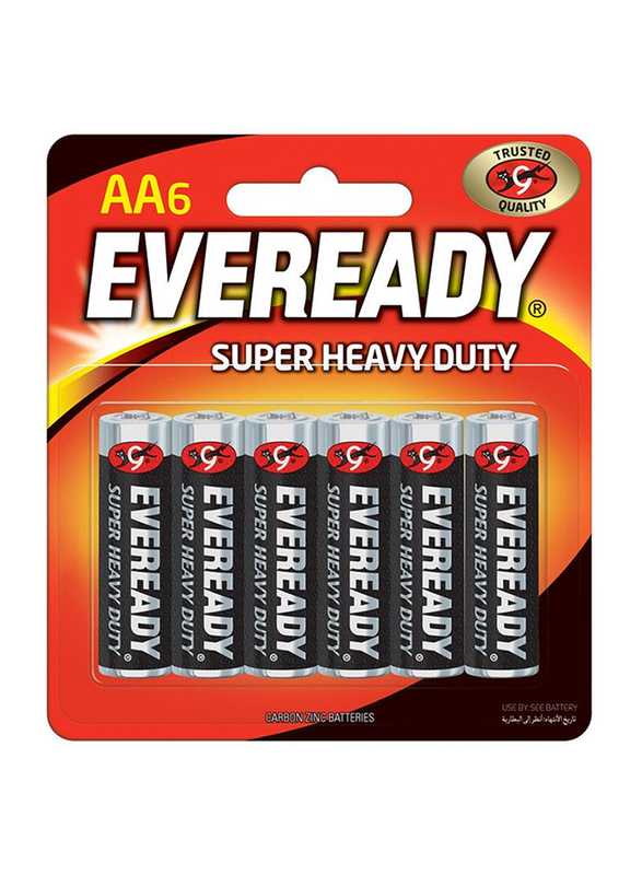 

Eveready AA Zinc Batteries, 6 Pieces, Black