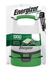 Energizer Vision Recharge LED Lantern, Rechargeable with USB Port, White/Green