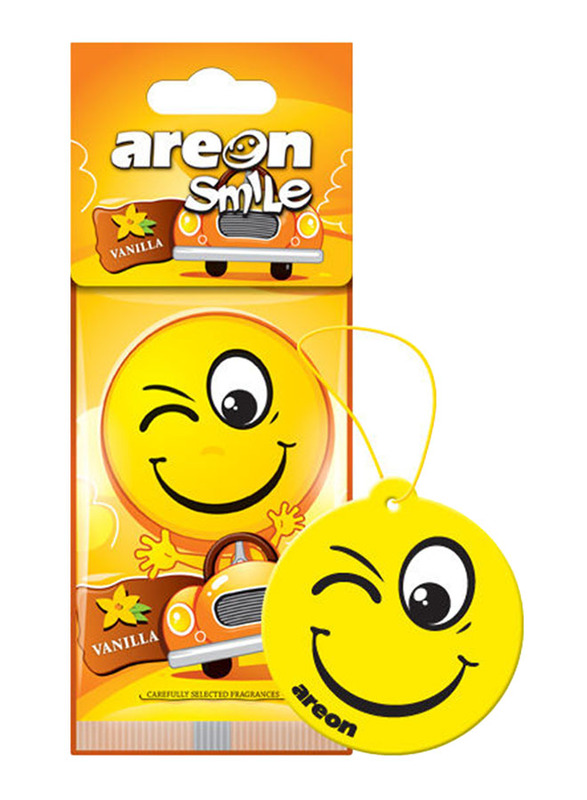 

Areon Smile Vanilla Car Air Freshener, Yellow