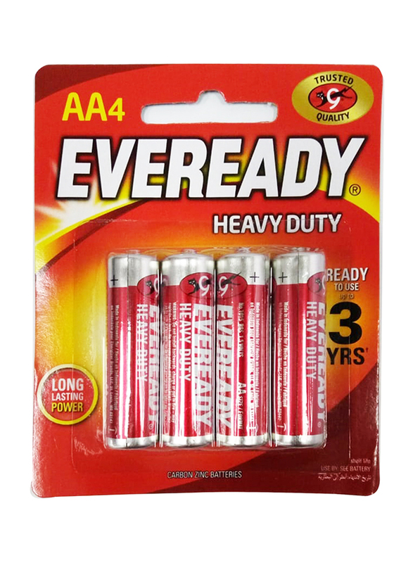 

Eveready AA Zinc Batteries, 4 Pieces, Red