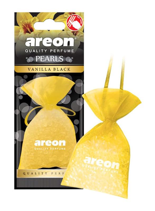 

Areon Pearls Vanilla Black Car Air Freshener, Yellow