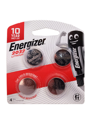 Energizer 2032 Lithium Coin Batteries, 4 Pieces, Silver