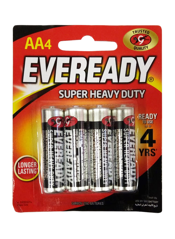 

Eveready AA Zinc Batteries, 4 Pieces, Black