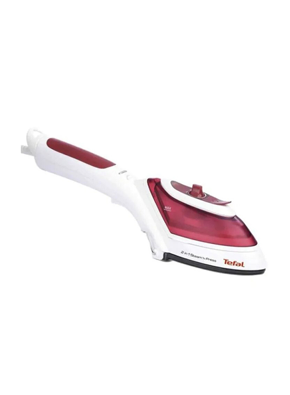 

Tefal 2-In-1 Steam & Press Iron, 800W, DV8610M1, White/Red