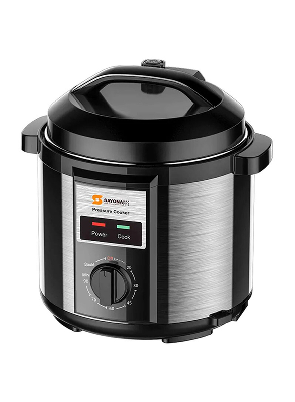 

Sayona 6L Espress Pot Pressure Rice Cooker, 1000W, SPC100, Black/Silver