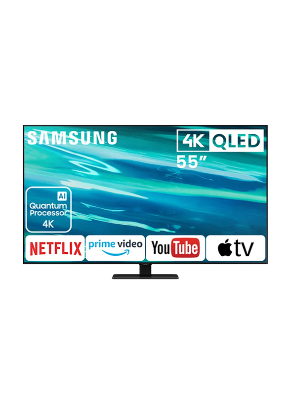 

Samsung 55-Inch 4K QLED Smart TV, QA55Q80AAUXZN, Black