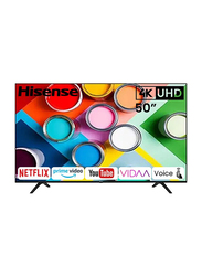 Hisense 50-inch 4K UHD LED Smart TV, 50A61G, Black