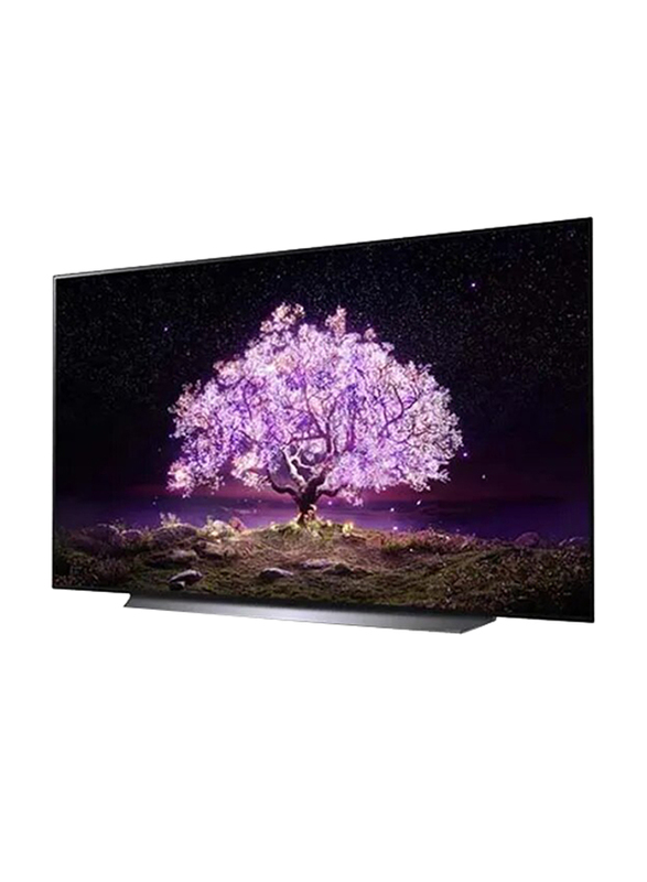 LG 48-inch 4K UHD OLED Smart TV with ThinQ AI Pixel Dimming, OLED48C1PVB-AMAG, Black