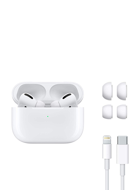 Apple AirPods Pro Noise Cancelling Earphones with Wireless Charging Case, White