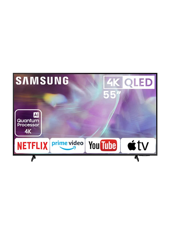 

Samsung 55 Inch 4K HDR Processor Stylish Slim QLED Smart TV, QA55Q60AAUXUM, Black