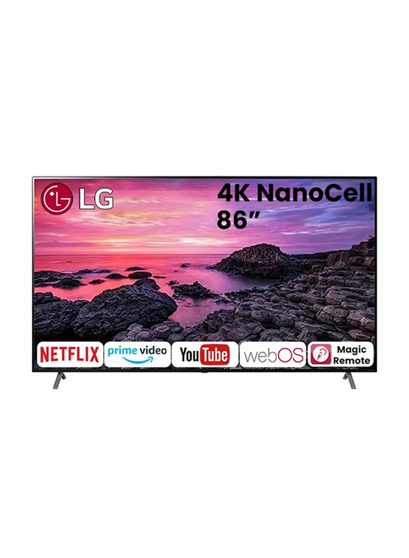 

LG 86-inch 4K UHD LED NanoCell 90 Series Smart TV, 86NANO90, Black