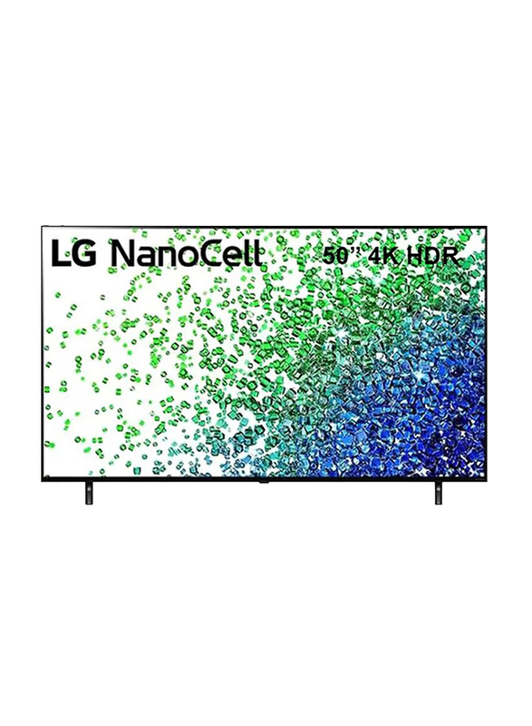 

LG 50-inch 4K UHD LED Smart TV with ThinQ AI Local Dimming, 50NANO80VPA, Black
