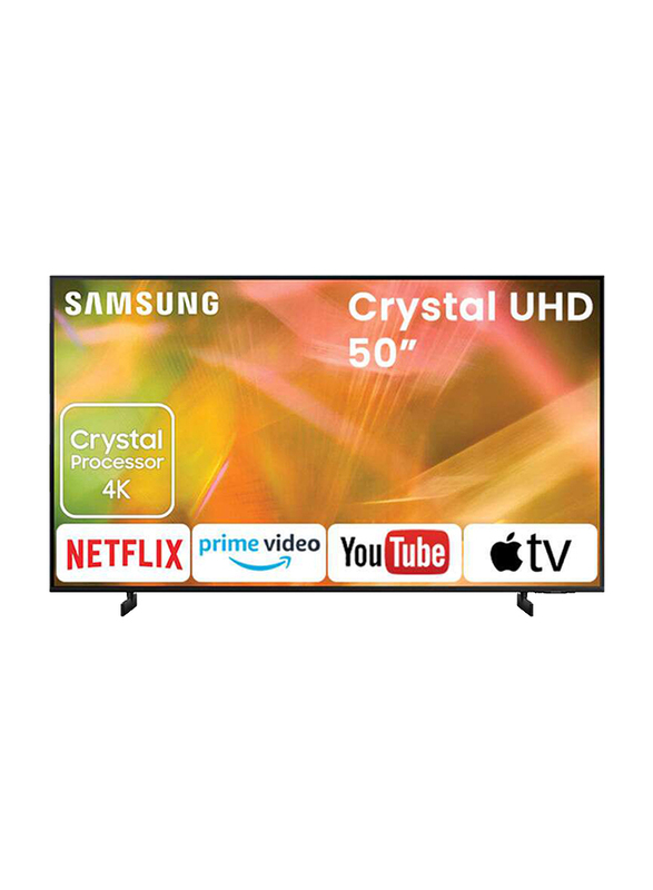 

Samsung 50-Inch Crystal 4K UHD LED Flat Smart TV, UA50AU8000UXZN, Black