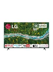 LG 50-inch 4K UHD Smart TV with ThinQ AI, 50UP7750PVB-AMAE, Black